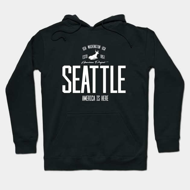 USA, America, Seattle, Washington Hoodie by NEFT PROJECT